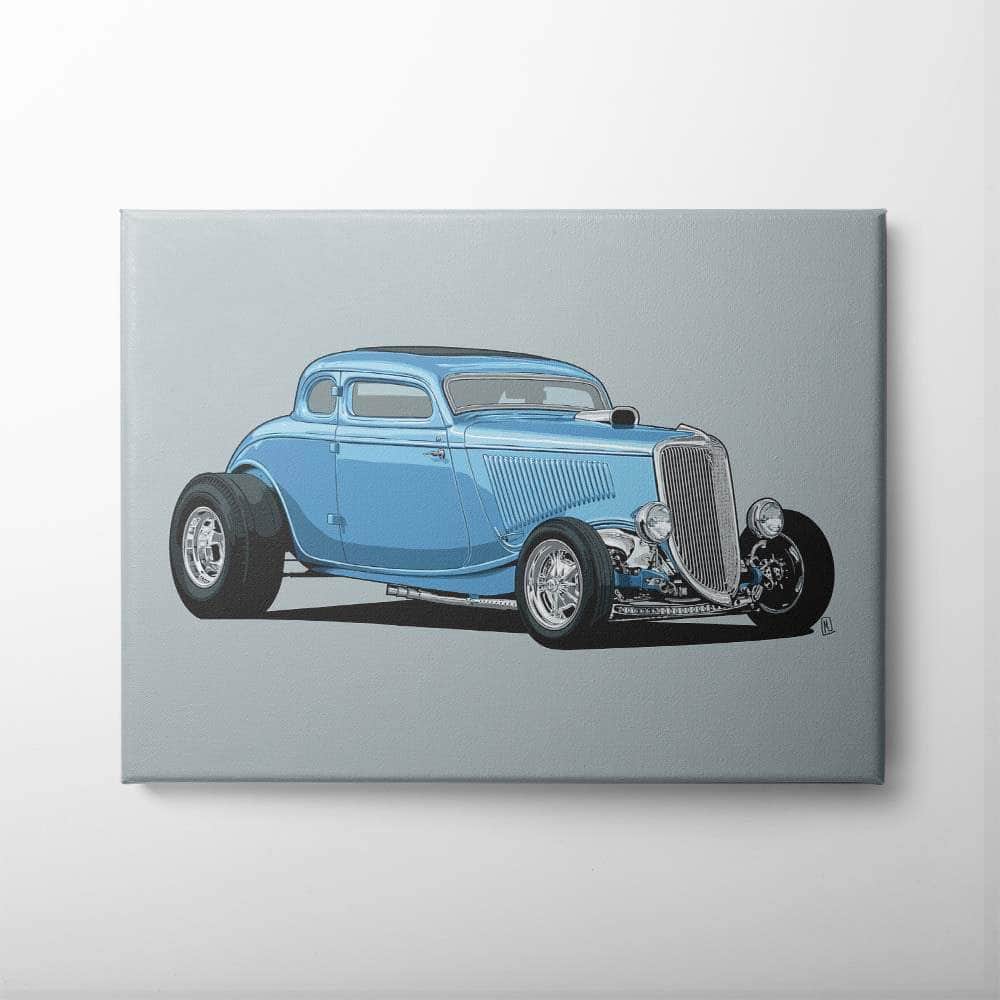 Chopped 34 Ford Wall Art